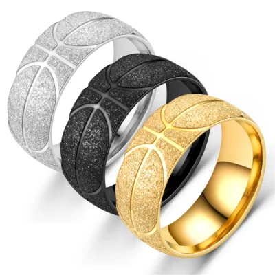OEM Мужчины Титановая сталь Баскетбольное спортивное кольцо из нержавеющей стали